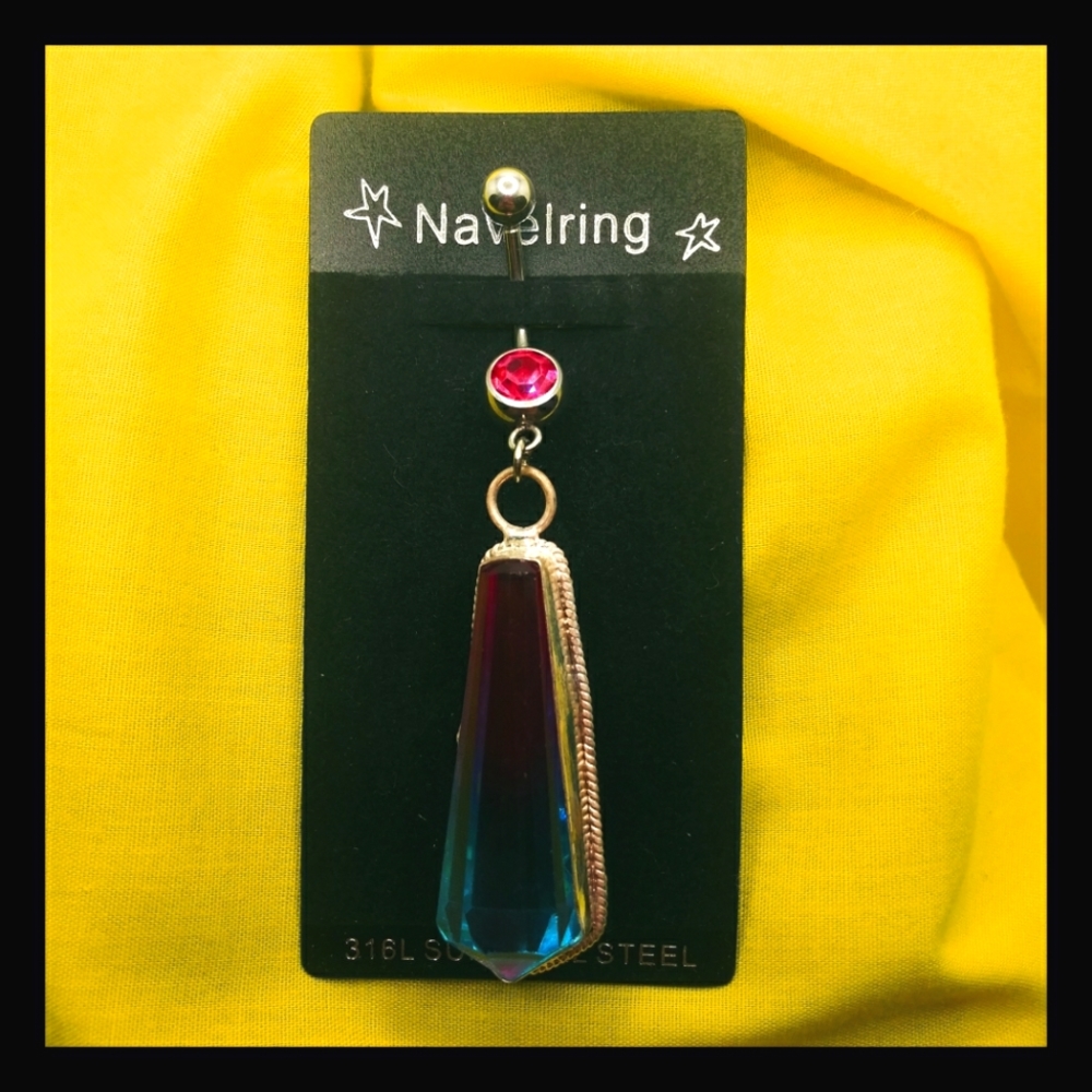 Crystal Dangle Belly Ring
